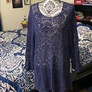 Knit swimsuit cover up